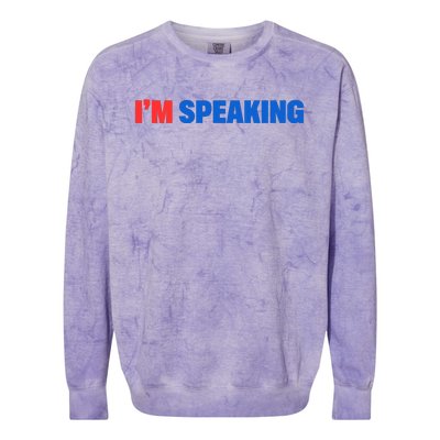 Kamala Harris Im Speaking 2024 Vp Debate Quote Colorblast Crewneck Sweatshirt