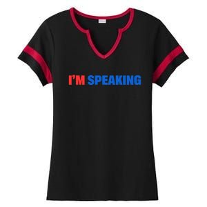 Kamala Harris Im Speaking 2024 Vp Debate Quote Ladies Halftime Notch Neck Tee