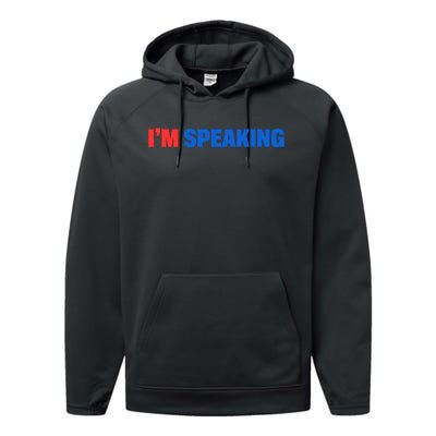 Kamala Harris Im Speaking 2024 Vp Debate Quote Performance Fleece Hoodie