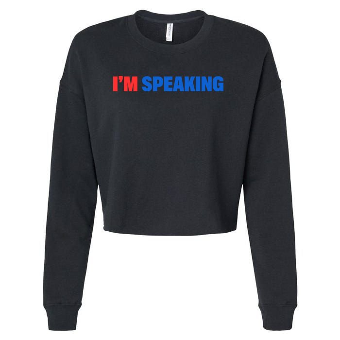 Kamala Harris Im Speaking 2024 Vp Debate Quote Cropped Pullover Crew