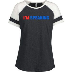 Kamala Harris Im Speaking 2024 Vp Debate Quote Enza Ladies Jersey Colorblock Tee