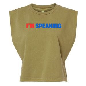 Kamala Harris Im Speaking 2024 Vp Debate Quote Garment-Dyed Women's Muscle Tee