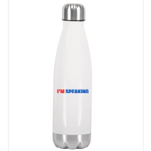 Kamala Harris Im Speaking 2024 Vp Debate Quote Stainless Steel Insulated Water Bottle