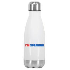 Kamala Harris Im Speaking 2024 Vp Debate Quote Stainless Steel Insulated Water Bottle