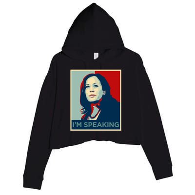 Kamala Harris Im Speaking Quote Joe Biden 2020 Crop Fleece Hoodie