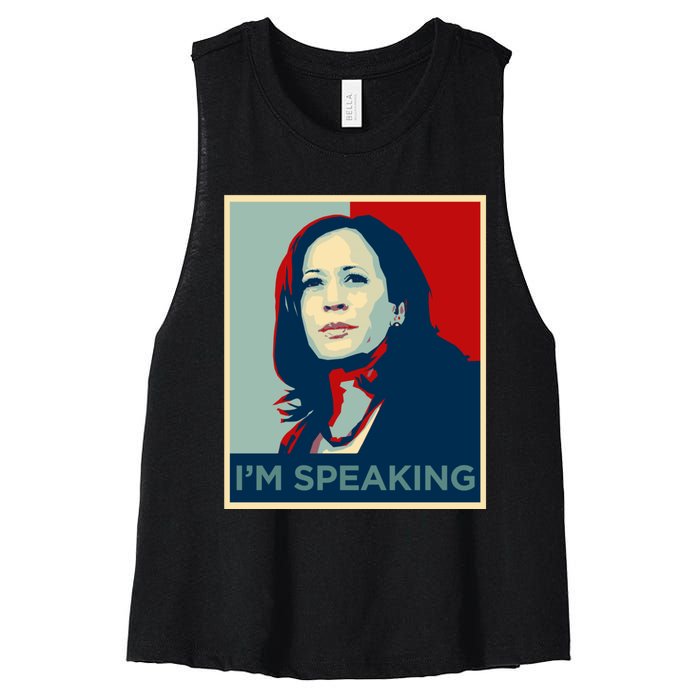 Kamala Harris Im Speaking Quote Joe Biden 2020 Women's Racerback Cropped Tank