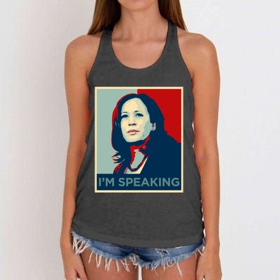 Kamala Harris Im Speaking Quote Joe Biden 2020 Women's Knotted Racerback Tank