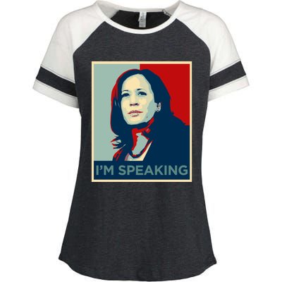 Kamala Harris Im Speaking Quote Joe Biden 2020 Enza Ladies Jersey Colorblock Tee