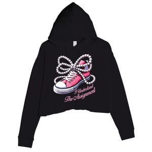 Kamala Harris I Understand The Assignment Shoes Pearl Crop Fleece Hoodie