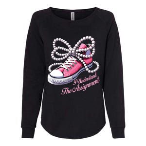 Kamala Harris I Understand The Assignment Shoes Pearl Womens California Wash Sweatshirt