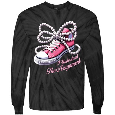 Kamala Harris I Understand The Assignment Shoes Pearl Tie-Dye Long Sleeve Shirt