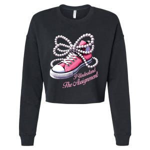 Kamala Harris I Understand The Assignment Shoes Pearl Cropped Pullover Crew