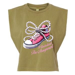 Kamala Harris I Understand The Assignment Shoes Pearl Garment-Dyed Women's Muscle Tee