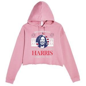 Kamala Harris Inauguration Day 2025 Madam 47th President 47 Crop Fleece Hoodie