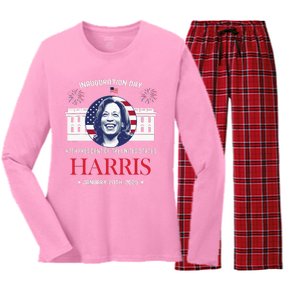 Kamala Harris Inauguration Day 2025 Madam 47th President 47 Women's Long Sleeve Flannel Pajama Set 