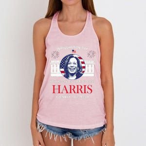 Kamala Harris Inauguration Day 2025 Madam 47th President 47 Women's Knotted Racerback Tank