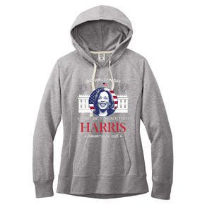 Kamala Harris Inauguration Day 2025 Madam 47th President 47 Women's Fleece Hoodie