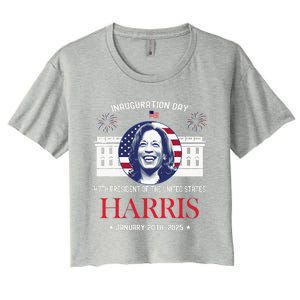 Kamala Harris Inauguration Day 2025 Madam 47th President 47 Women's Crop Top Tee