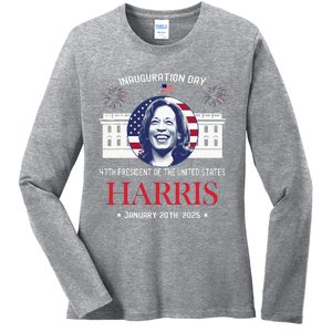 Kamala Harris Inauguration Day 2025 Madam 47th President 47 Ladies Long Sleeve Shirt