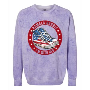 Kamala Harris Im With Her Patriotic Colorblast Crewneck Sweatshirt