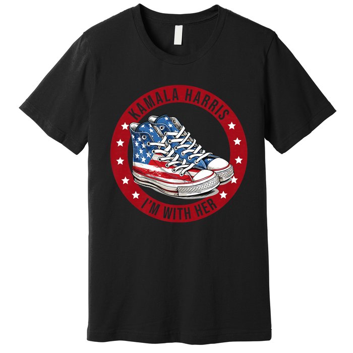 Kamala Harris Im With Her Patriotic Premium T-Shirt