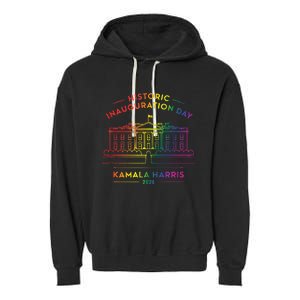 Kamala Harris Inauguration Day 2024 First Female President Garment-Dyed Fleece Hoodie