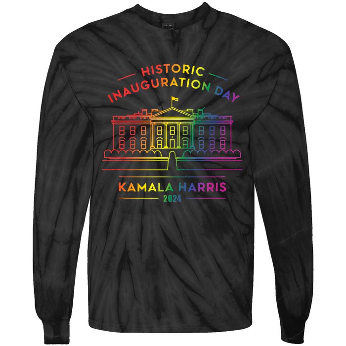 Kamala Harris Inauguration Day 2024 First Female President Tie-Dye Long Sleeve Shirt