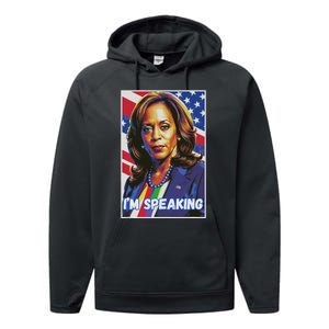 Kamala Harris IM Speaking Quote Performance Fleece Hoodie