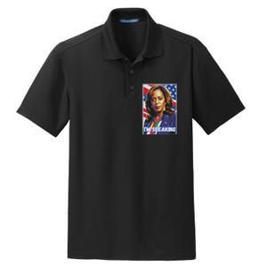 Kamala Harris IM Speaking Quote Dry Zone Grid Polo