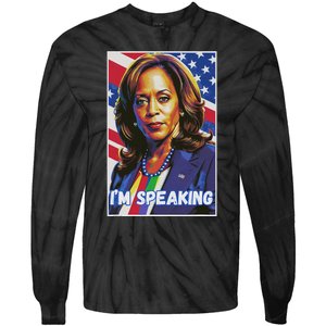 Kamala Harris IM Speaking Quote Tie-Dye Long Sleeve Shirt