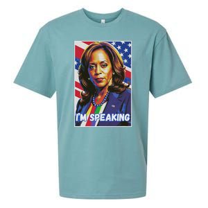 Kamala Harris IM Speaking Quote Sueded Cloud Jersey T-Shirt