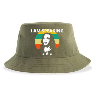 Kamala Harris I Am Speaking Inspirational Funny Gift Sustainable Bucket Hat