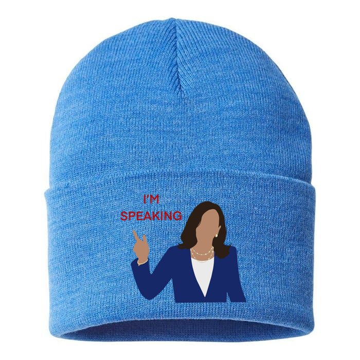 Kamala Harris I’M Speaking Meaningful Gift Sustainable Knit Beanie