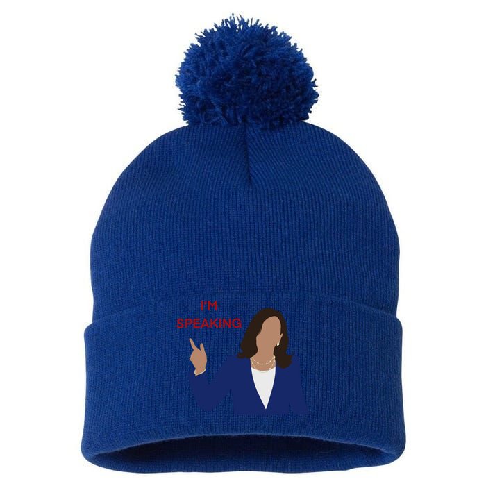 Kamala Harris I’M Speaking Meaningful Gift Pom Pom 12in Knit Beanie