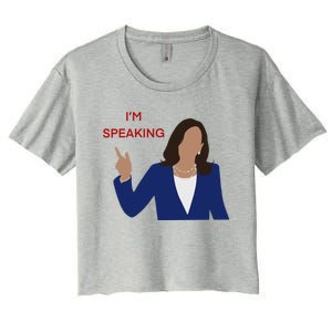 Kamala Harris I’M Speaking Meaningful Gift Women's Crop Top Tee