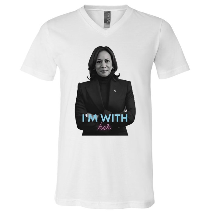 Kamala Harris IM With Her 2024 V-Neck T-Shirt