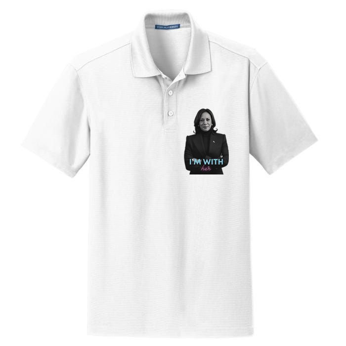 Kamala Harris IM With Her 2024 Dry Zone Grid Polo