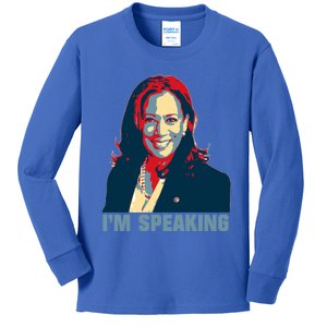 Kamala Harris I Am Speaking Presidential Campaign Gift Kids Long Sleeve Shirt