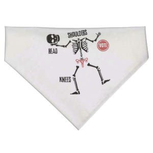 Kamala Harris Inspired Skeleton Voting Feminist & Halloween USA-Made Doggie Bandana