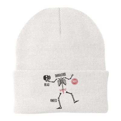 Kamala Harris Inspired Skeleton Voting Feminist & Halloween Knit Cap Winter Beanie