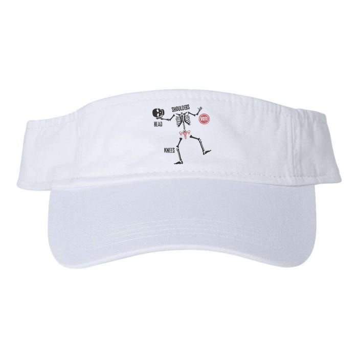 Kamala Harris Inspired Skeleton Voting Feminist & Halloween Valucap Bio-Washed Visor