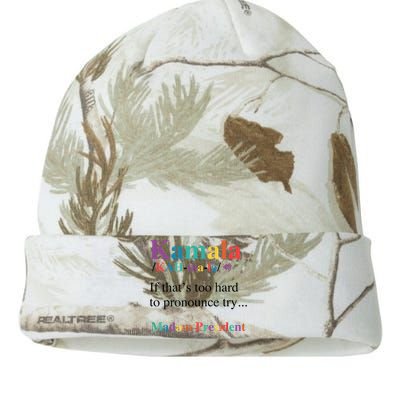 Kamala Harris If You CanT Pronounce It Try Madam President Kati Licensed 12" Camo Beanie