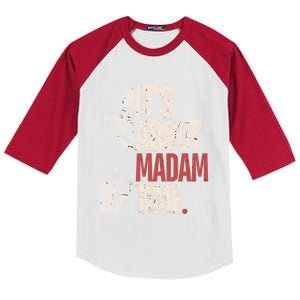 Kamala Harris ItS About Madam Time Kamala Election Meaningful Gift Kids Colorblock Raglan Jersey