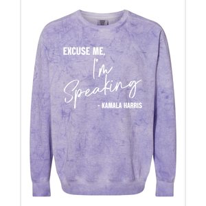 Kamala Harris IM Speaking Empowering S Voice Gift Colorblast Crewneck Sweatshirt