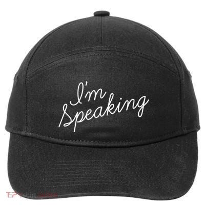 Kamala Harris IM Speaking Gift Script Font IM Speaking Gift 7-Panel Snapback Hat