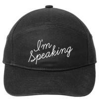 Kamala Harris IM Speaking Gift Script Font IM Speaking Gift 7-Panel Snapback Hat