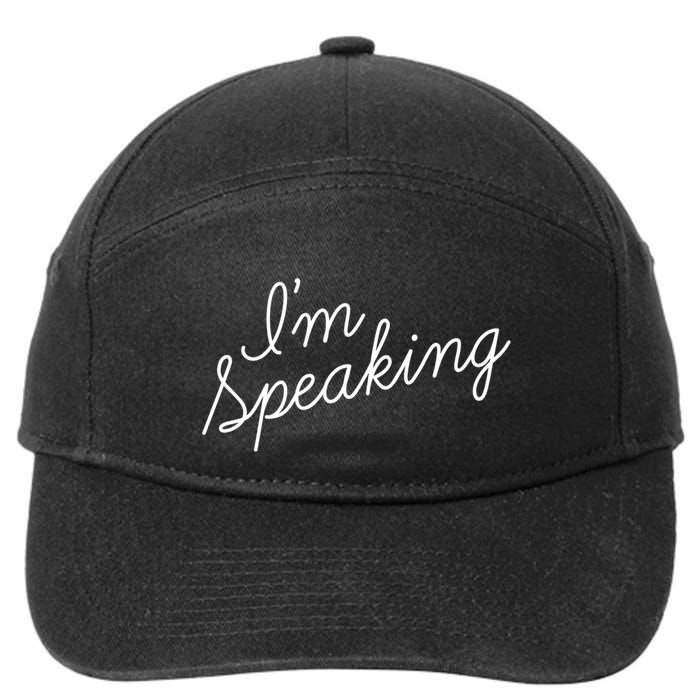 Kamala Harris IM Speaking Gift Script Font IM Speaking Gift 7-Panel Snapback Hat