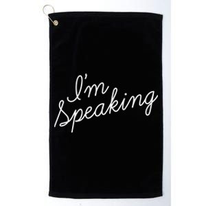 Kamala Harris IM Speaking Gift Script Font IM Speaking Gift Platinum Collection Golf Towel