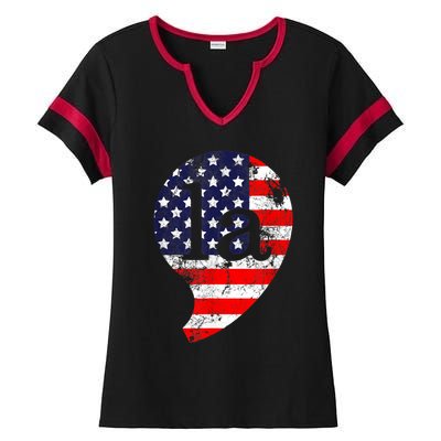 Kamala Harris Inauguration Comma La Madam Vice President Ladies Halftime Notch Neck Tee