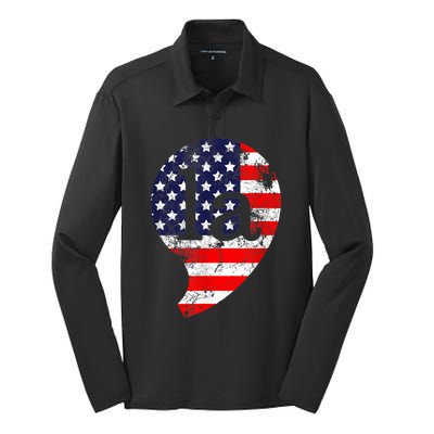 Kamala Harris Inauguration Comma La Madam Vice President Silk Touch Performance Long Sleeve Polo